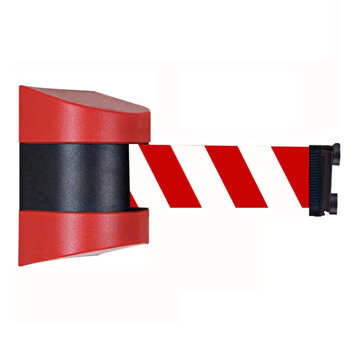 Barriera Magnetica per Cintura Retrattile montata a Parete, Nastro barriera barriera per Cintura Retrattile di Sicurezza montata a Parete, Striscia Rossa/Bianca(10m/32ft)