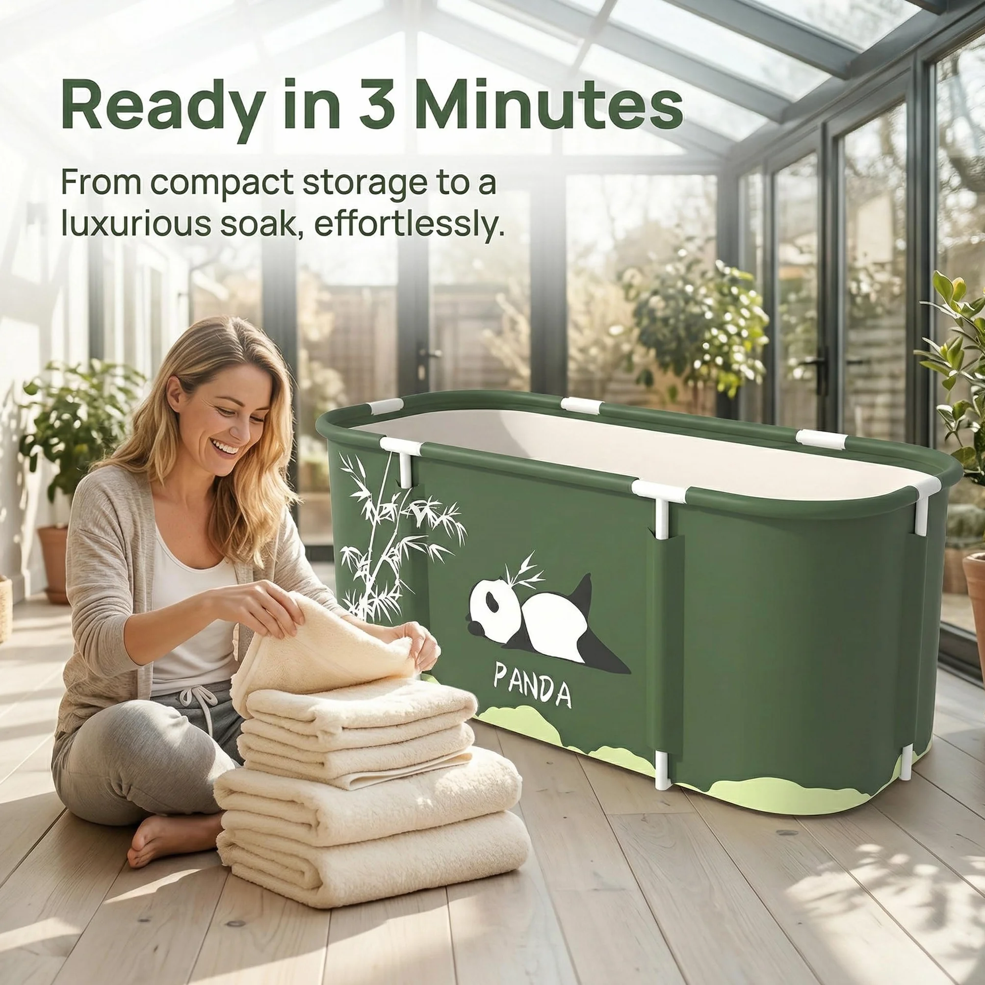 Vasca da bagno pieghevole per adulti, vasca da bagno mobile isolata a 6 strati, 115 x 50 cm, con cuscino per seduta, tubo di scarico e borsa da trasporto, vasca da bagno pieghevole riutilizzabile per