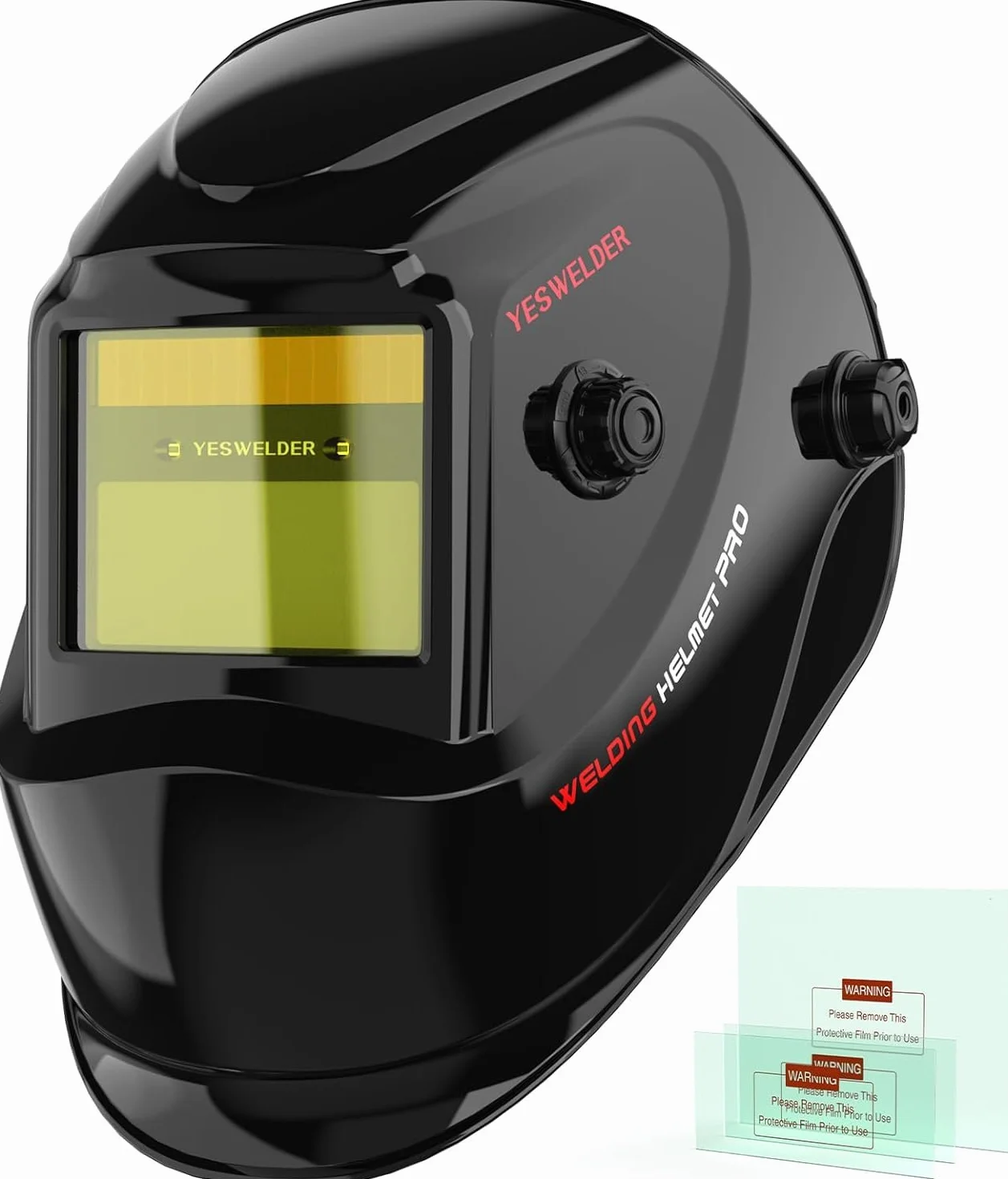 YESWELDER Casco per Saldatura True Color, Maschera per Saldatura Oscuramento Automatico Blocco della Luce Blu, Casco Saldatore 4/9-13 ampia schermatura per ARC MIG TIG