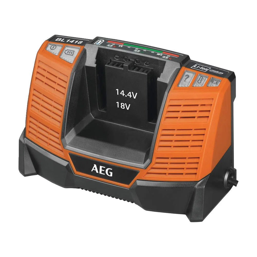 AEG BL1418 4932464542 - Caricabatterie (14-18 V, indicatore di livello di carica, per batterie agli ioni di litio Pro, tempo di ricarica rapido, per batterie scorrevoli)