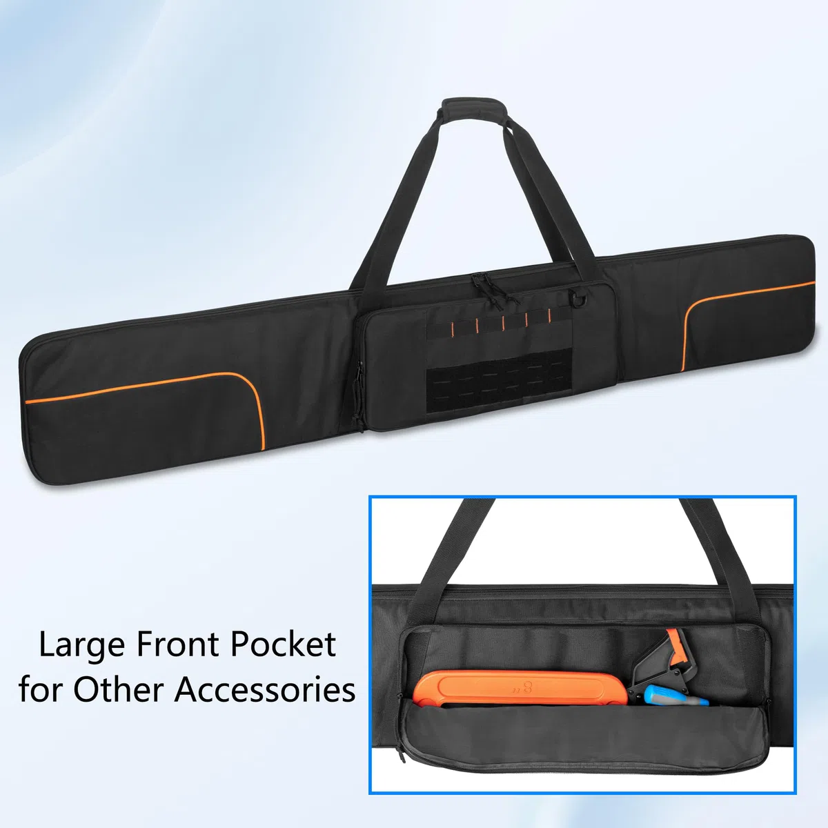 Rexmica Borsa per 2 Guide per Seghe Circolari, Porta Binario Guida Imbottita - Fino a 150 cm, Borsa per il Trasporto di Binario Guida con Ampia Tasca con Cerniera e Maniglia, Nero (Solo Borsa)