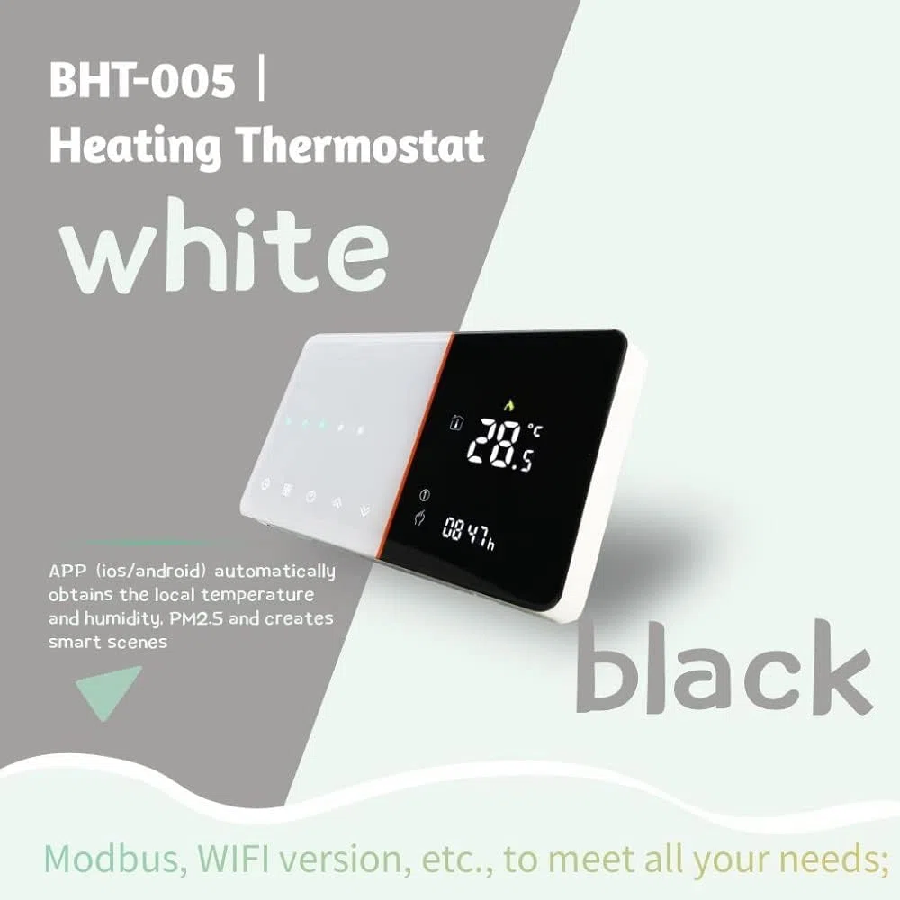 Wi-Fi Thermostat - Termostato Touchscreen Programmabile per il Riscaldamento o il Condizionamento Dell'aria - Controllo a Distanza dal Cellulare, Compatibile con Alexa, Google Home e IFTTT