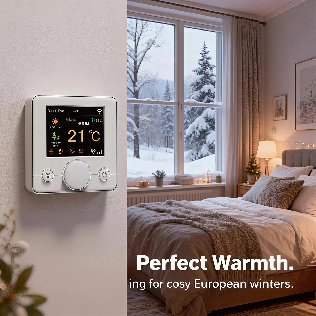 Smart Wifi termostato aria condizionata con 2 tubi, Smart Life APP telecomando, funziona con Alexa Google Home