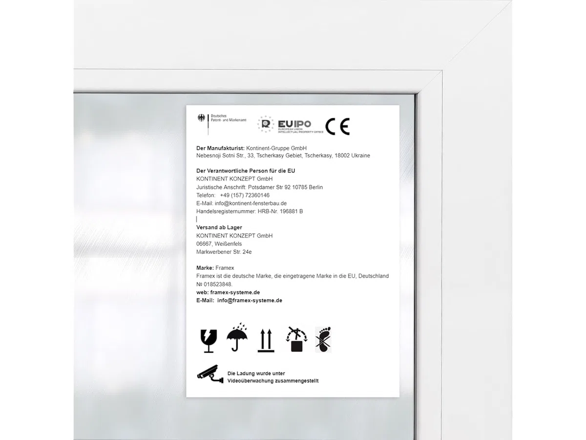 Finestra in PVC, a Ribalta e a Battente, Bianca, 100 x 60 cm (1000 x 600 mm), Vetro Singolo – Finestra in PVC con funzione di Ribalta e a Battente, per ventilazione, scantinati