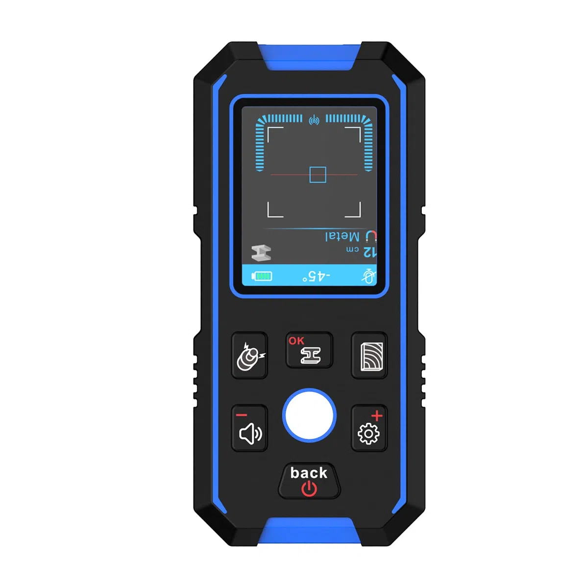 Geevorks Rilevatore Tubi e Cavi Elettrici,Rilevatore Digitale Tubi e Cavi CA Elettrici, LCD Schermo,Avviso Sonoro,Legna/Metallo/Magnetico o No