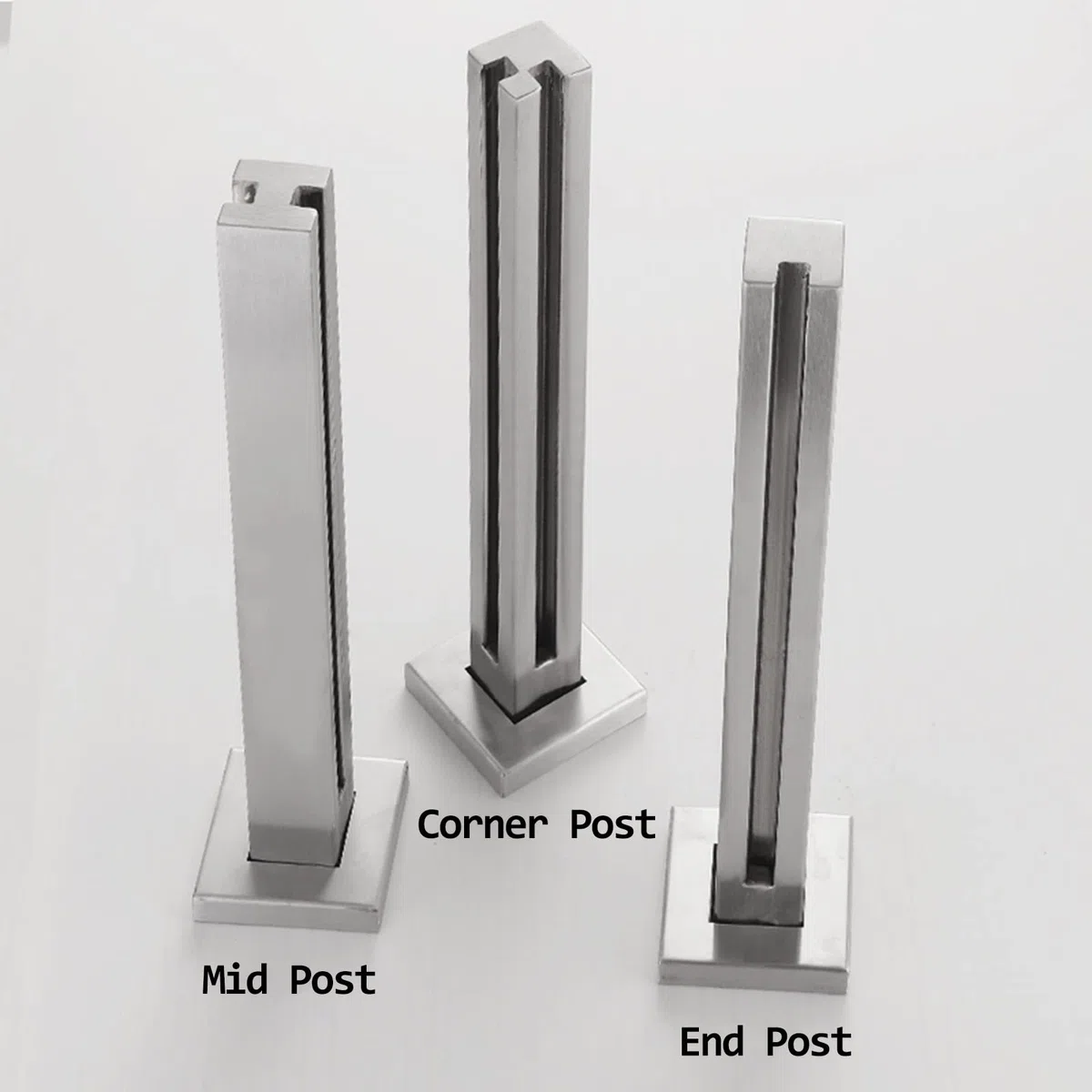 ZAQY Paletto per Ringhiera per Pannelli in Vetro/Plastica/Legno per Scale Interne Esterni in Argento 10/12 Mm, Palo per Balaustra, in Acciaio Inossidabile per Balcone/Scale
