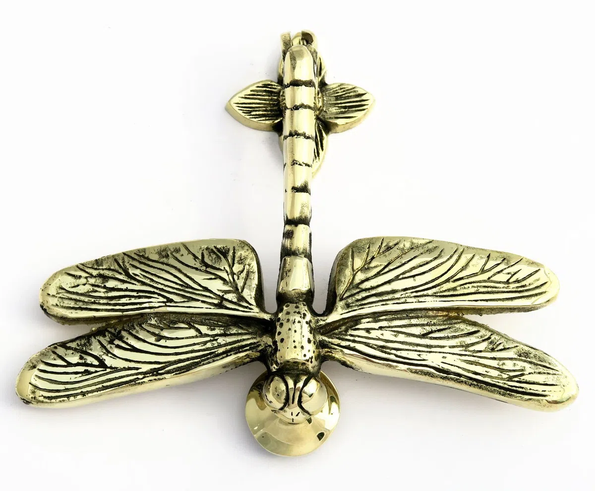 In ottone massiccio batacchio a forma di libellula