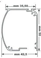 GrecoShop Zanzariera a rullo in alluminio per porte/balconi con profilo riducibile/regolabile avvolgimento orizzontale 150x250cm Marrone (Cod.:4827)