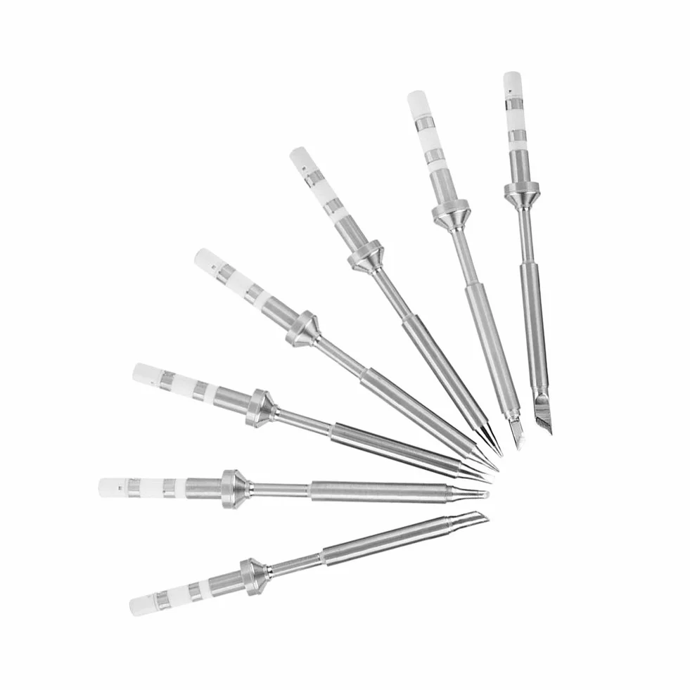 Punte TS100, 7 Tipi Mini Saldatore per Saldatura in Acciaio Inossidabile Ts-100 per TS100 Iron 00 Tip Sostituzione Punte Ts-d24 (7 set completi (nessun limite di prezzo su)