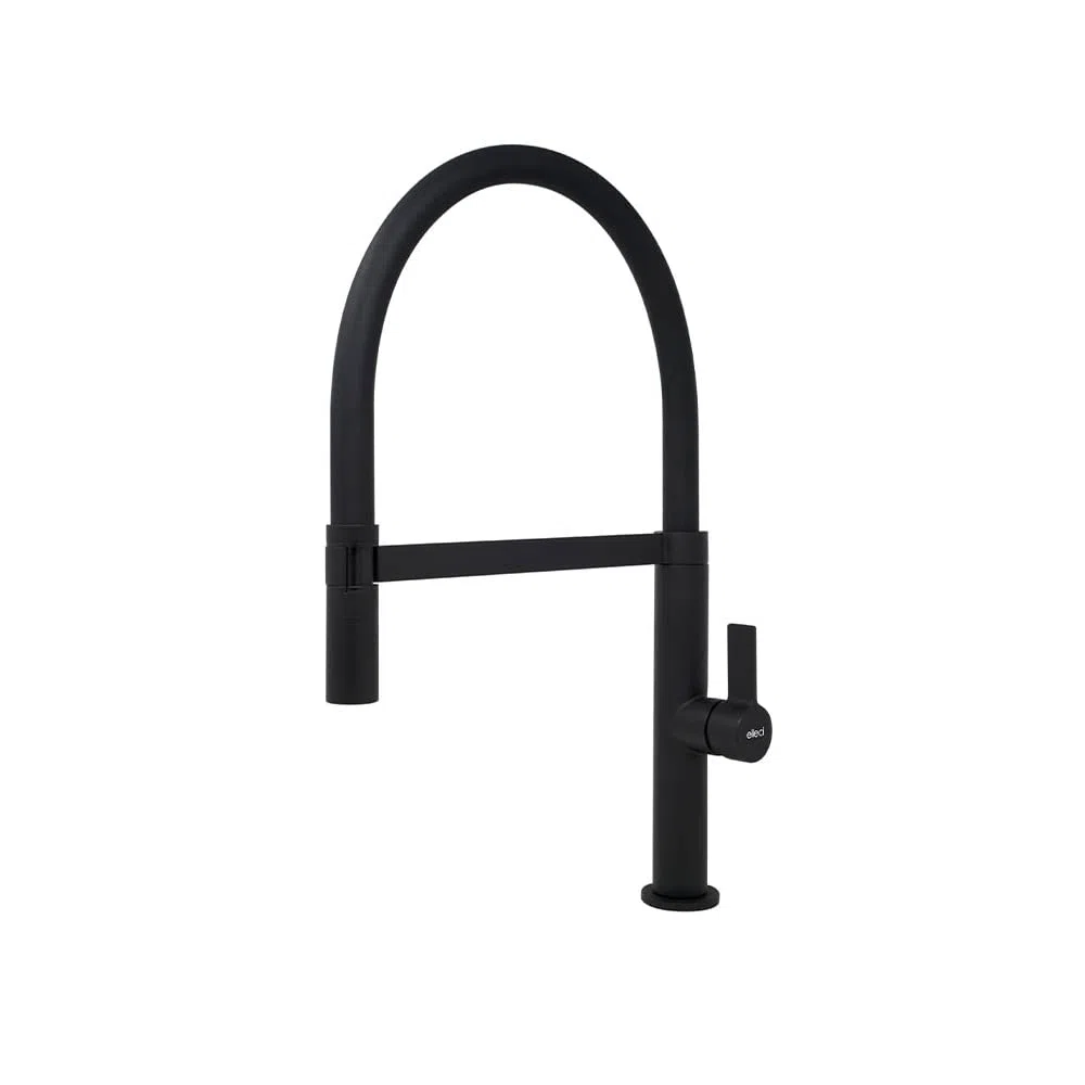 Elleci | Rubinetto cucina Acciaio inossidabile | WAVE | Colore: Nero