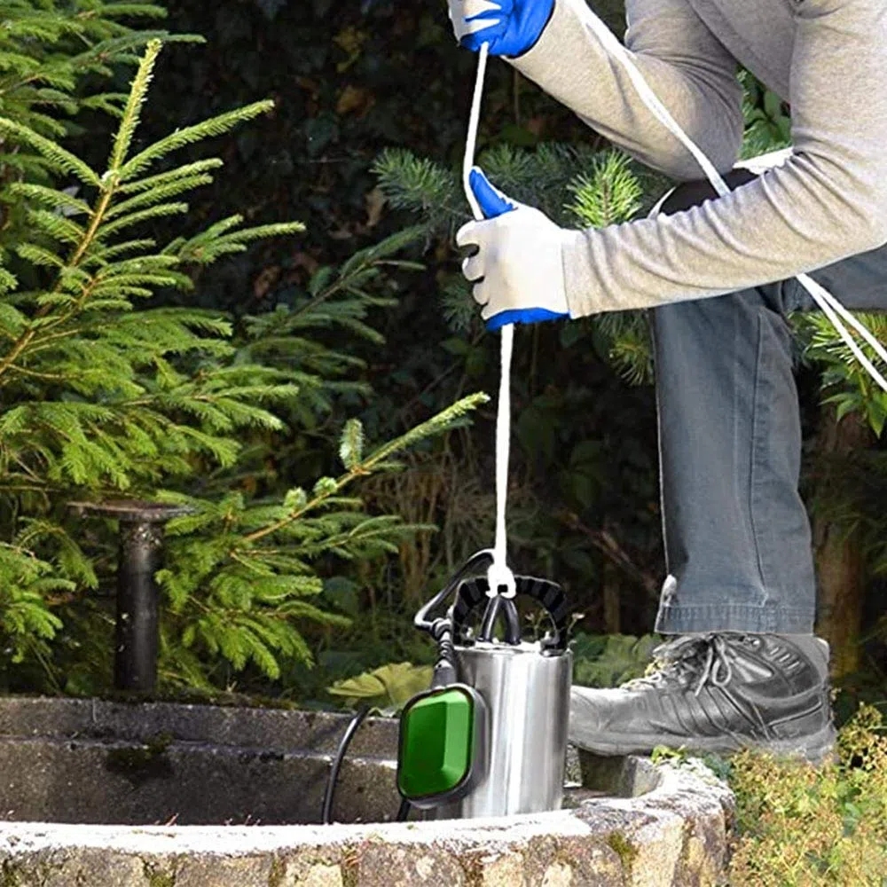 Bakaji Pompa Immersione Elettropompa Sommersa Acque Scure Sporche Potenza 1100W Portata 18000L/h Profondità Massima 9 Metri con Corpo Acciaio Fondo Piatto Maniglia per il Trasporto Cavo 10 metri