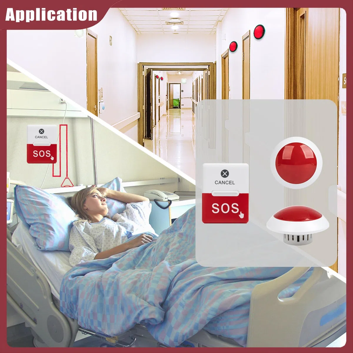 Kit Allarme Bagno Disabili, SOS Chiamata di Emergenza, Allarme Anziani da Casa, Cercapersone per Badanti, Oulsante Chiamata Emergenza Doccia, Salvalavita (2 Pulsante Di Emergenza+1 Ricevitore)