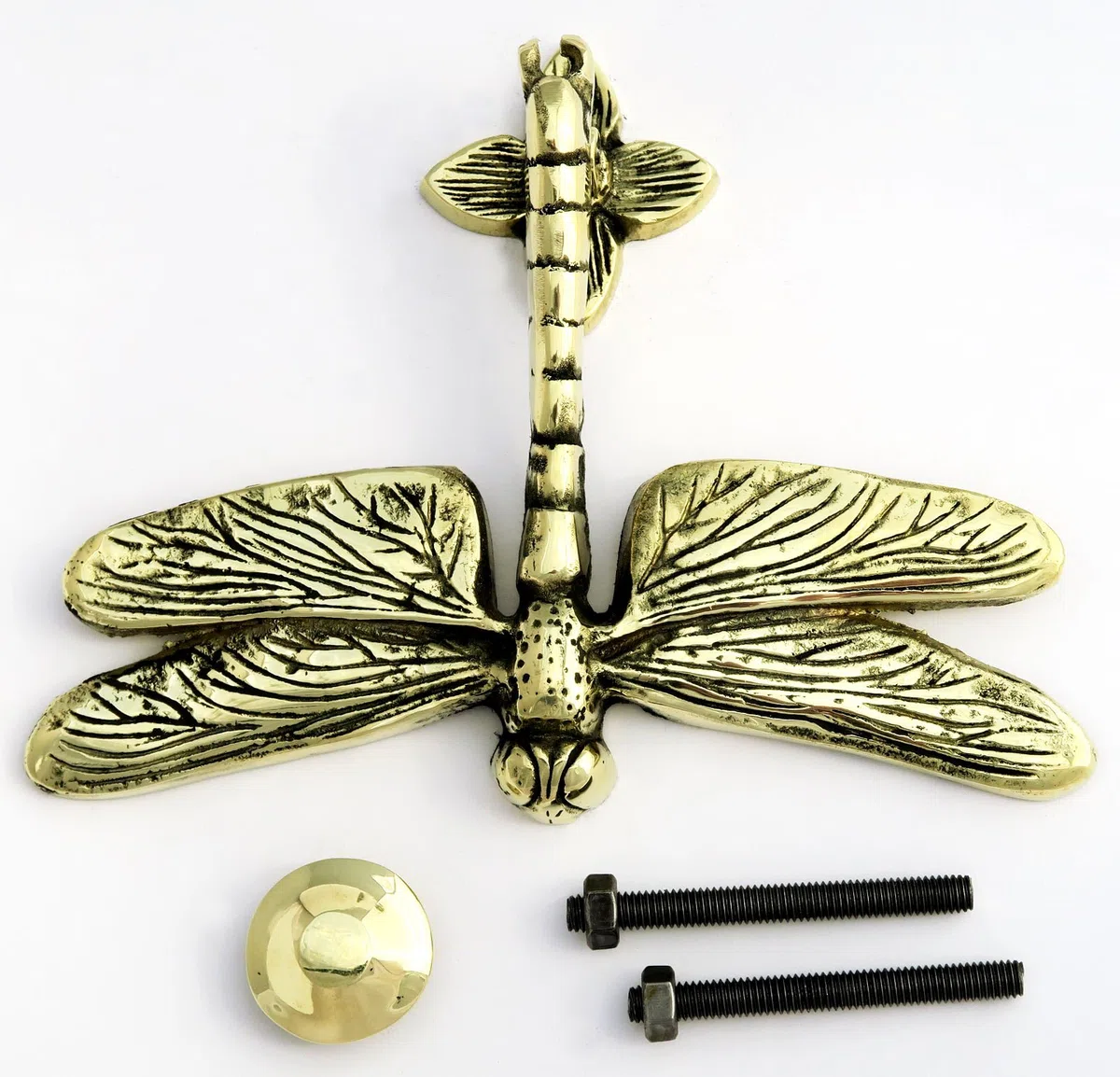 In ottone massiccio batacchio a forma di libellula