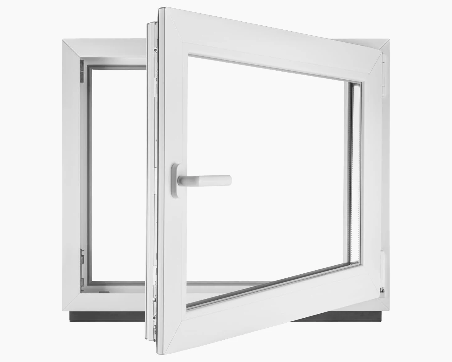 Finestra Serramenti in pvc Bianco - Vetro camera Larghezza x Altezza 80 x 40 cm apertura Destra 800 x 400 mm Funzione Girevole - Ottima scelta