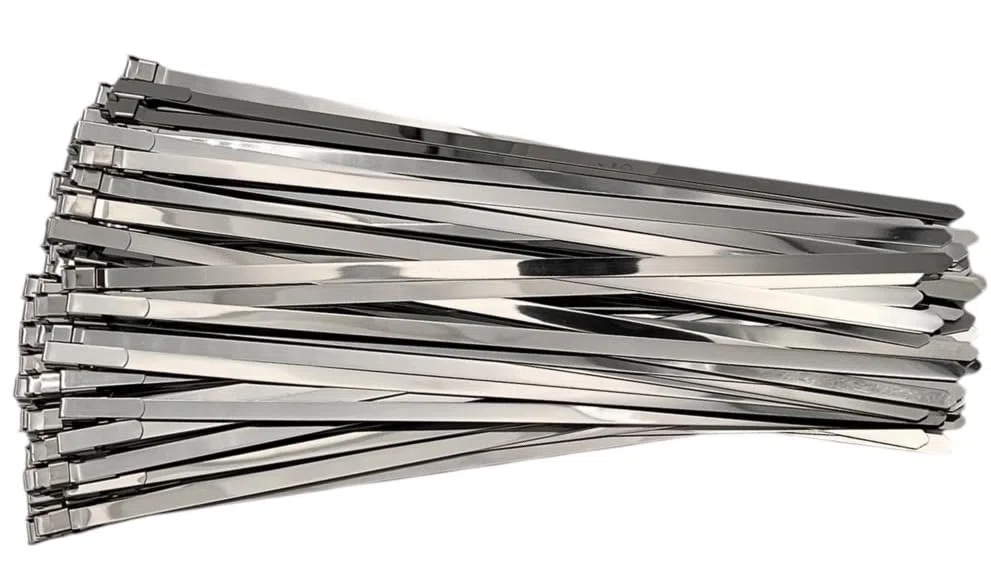 Alkan 100 fascette universali prefabbricate in acciaio inox (AISI 430), set di fascette stringitubo L 280 mm/set con clip/fascetta stringitubo per le nostre pinze stringitubo