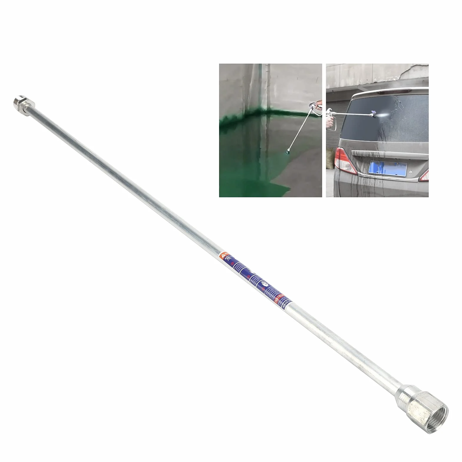 Asta di prolunga per pistola a spruzzo di vernice, Spruzzatore airless spruzzatore di vernice Airless vernice spray gun estensione palo per due aste di prolunga può essere collegato(75cm)