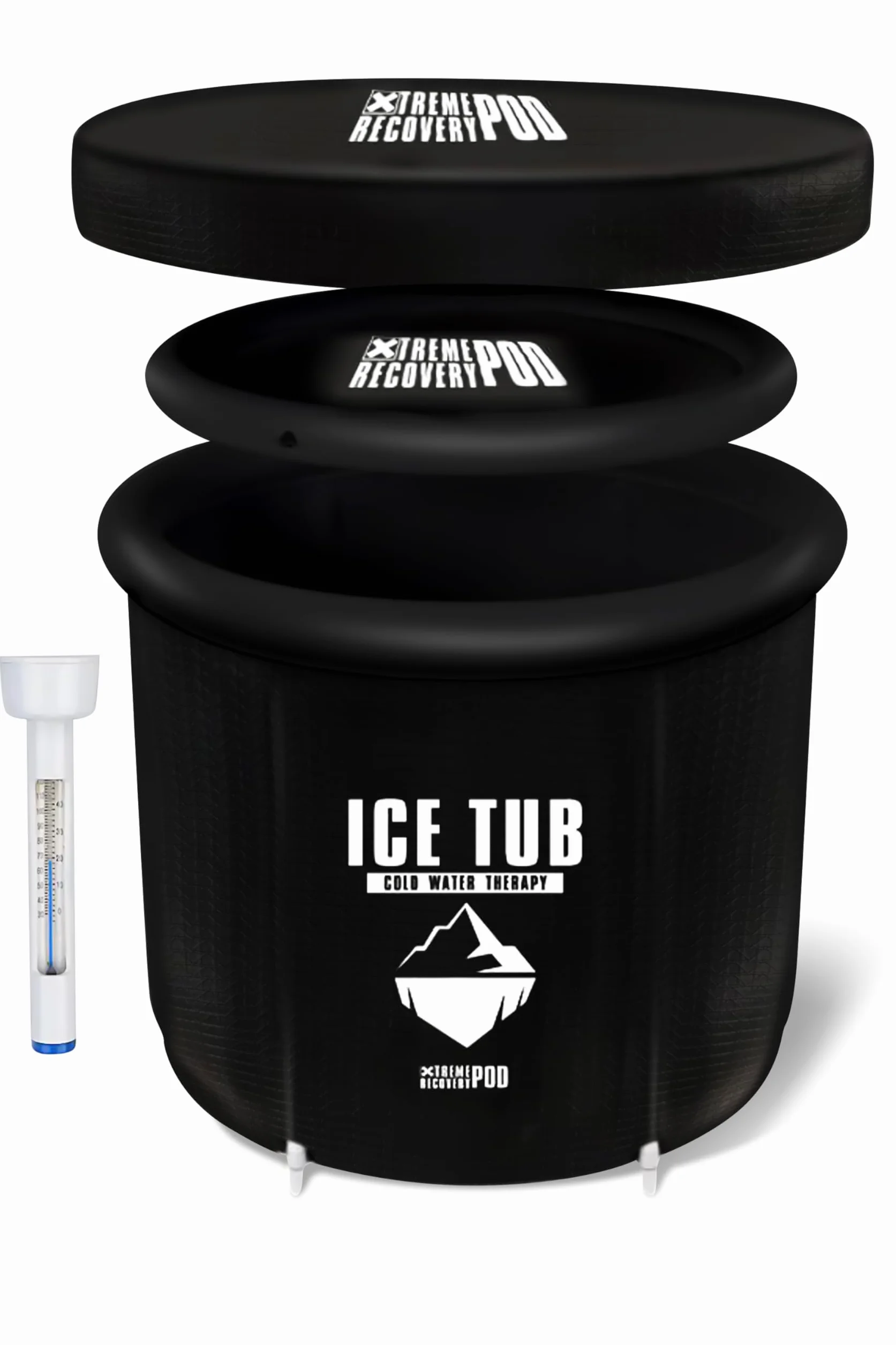 Ice Bath Premium Vasca por crioterapia Ghiaccio | Vasca da Bagno richiudibile | Vasca da Bagno Gonfiabile… (Black)