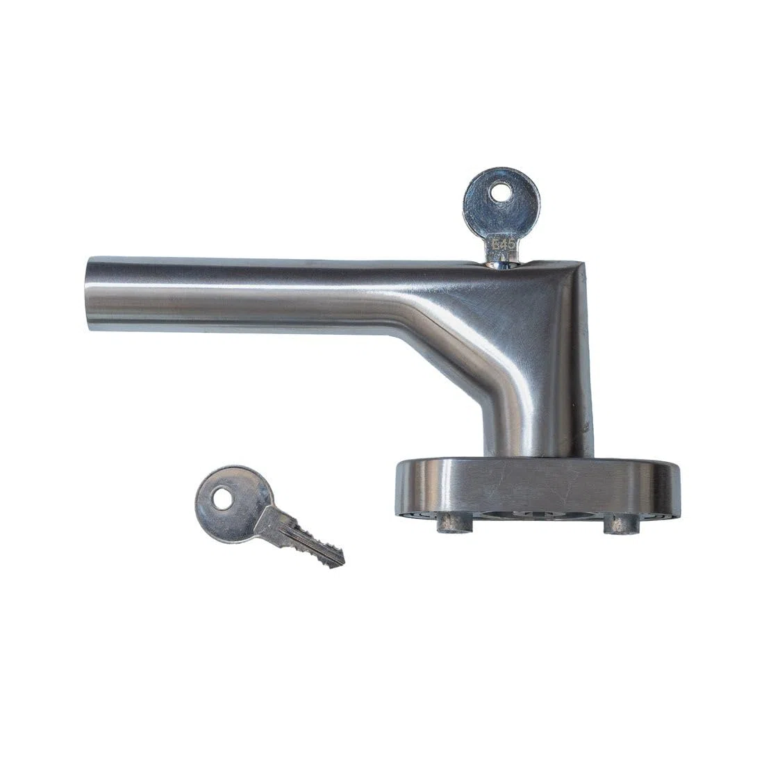 FELGNER Messina II - Set di 2 maniglie per finestra bloccabili da 100 nm | viti nascoste + rosetta ovale resistente alla corrosione | 2 chiavi – acciaio inox opaco
