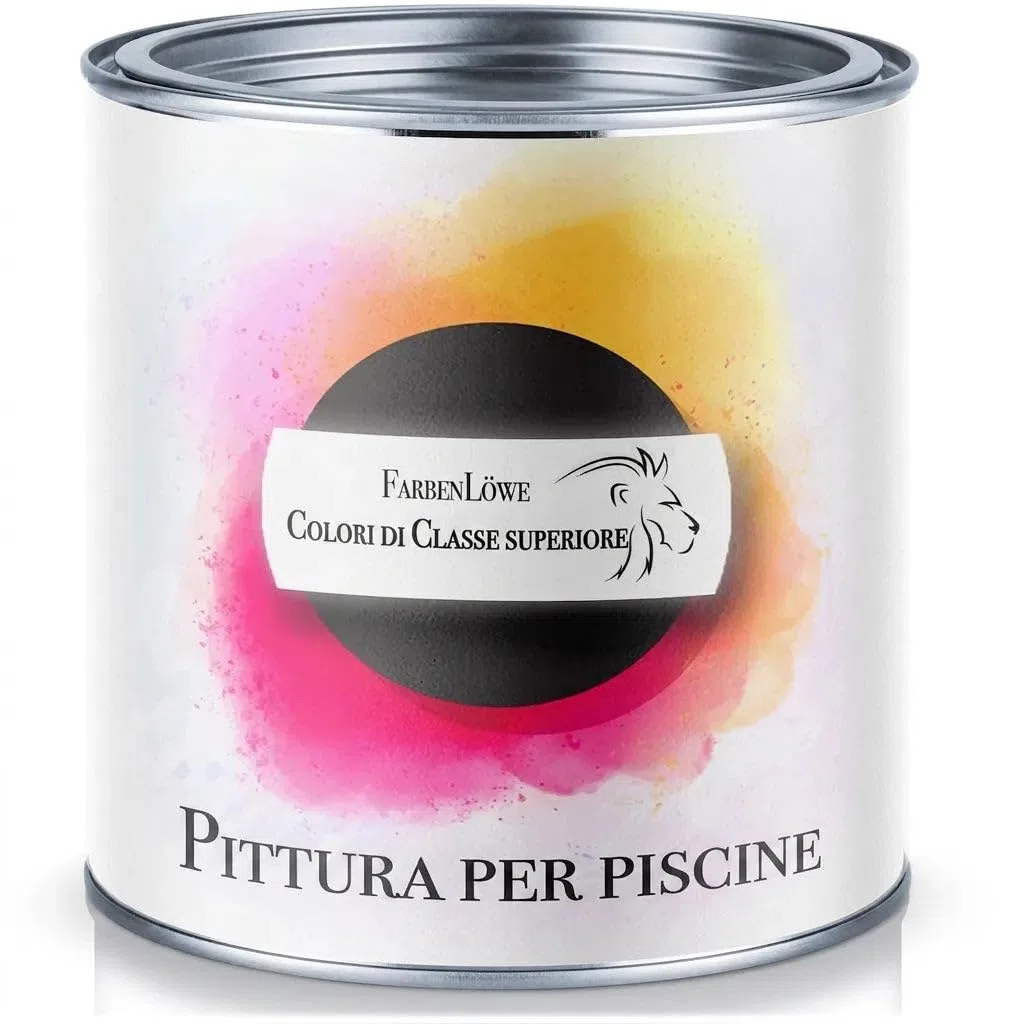pittura per piscina bicomponente modernissima per GFK e plastica 2K kit rivestimento per piscina impermeabile scelta colori Blu Bianco Verde Verde acqua Grigio Grigio antracite chiaro (1 L, Blu) FARBE