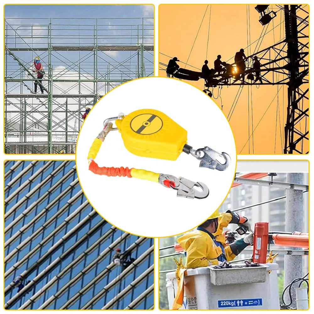 Dispositivo Anticaduta Retrattile, Anticaduta a Richiamo Automatico, Dispositivo di Sicurezza Dell'altezza, Protezione Anticaduta, Carico Massimo 150 kg