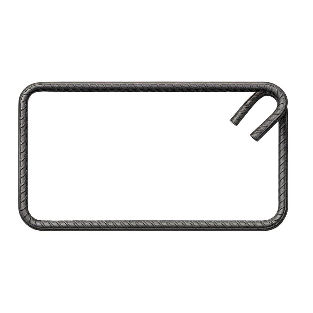 FORTUNATO Kit Staffe di Rinforzo in Ferro Sagomato, Antisismiche, 20x40 cm, Ø 8 mm, Curvatura 135°, per Strutture Cemento Durevoli (Pezzi : 20)