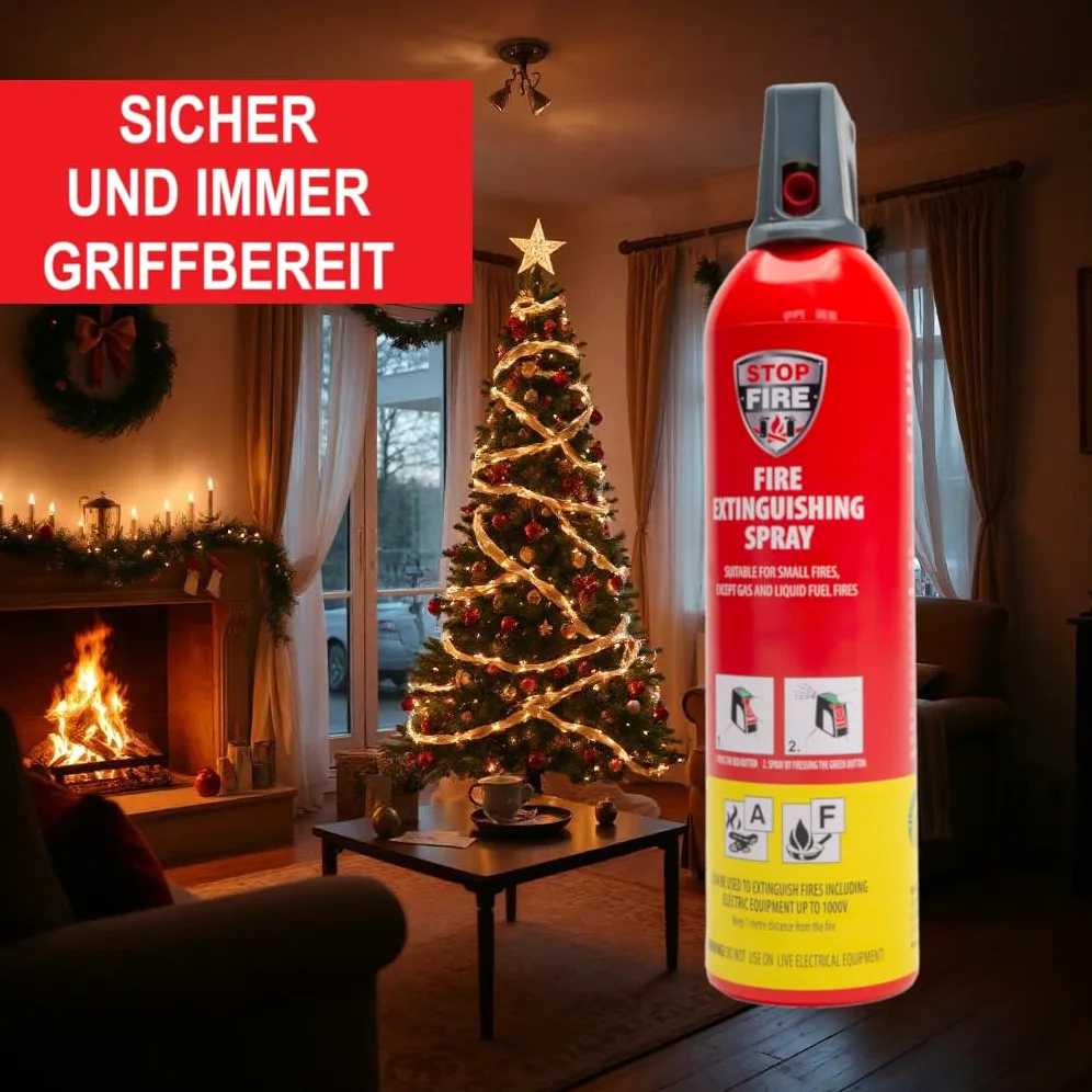 IWH - Spray antincendio 750 ml | Estintore Compatto ABF con Supporto Ideale per Campeggio, Auto, casa e Tempo Libero | Piccolo Spray antincendio Ideale Anche per Viaggiare | Contenuto: 2 x 750 ml;