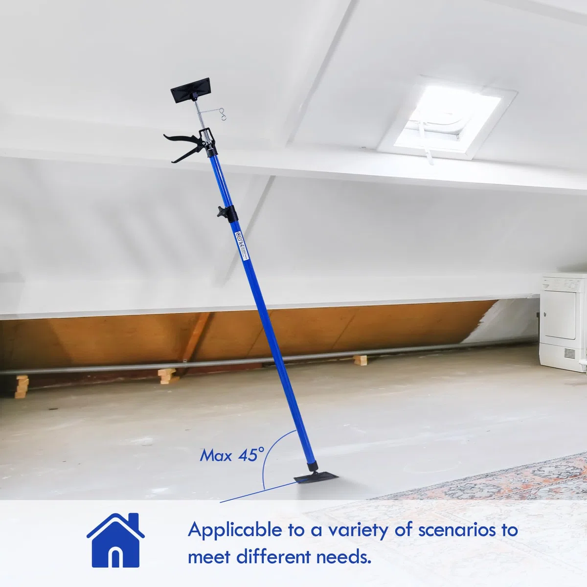 CCLIFE 2 pezzi Sostegno a Soffitto Puntello per solai Telescopico di Sostegno Carico Fino a 30 kg Lunghezza regolabile 115-290 cm
