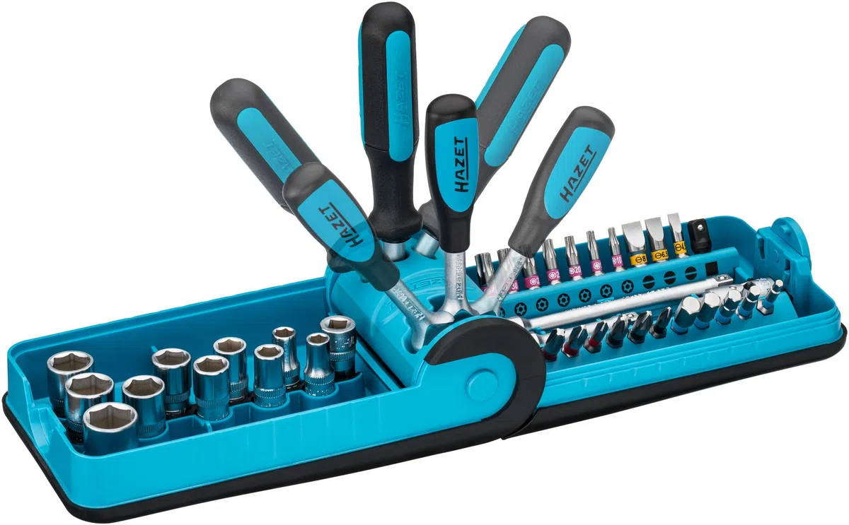 HAZET Set di chiavi a bussola 856-1 I Set da 38 pezzi I varie punte e bussole I in moderna SmartCase".