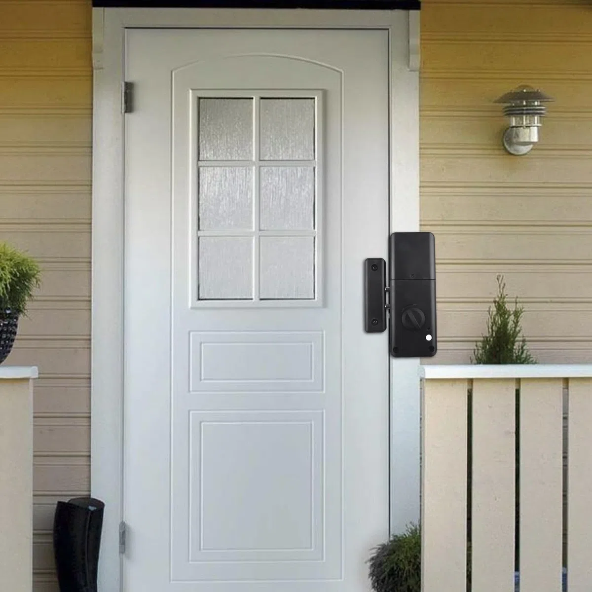 Smart Lock, serratura per porta d'ingresso senza chiave, serratura elettronica con impronte digitali, serratura intelligente WiFi per controllo app TTlock, serratura di sicurezza domestica (nero)