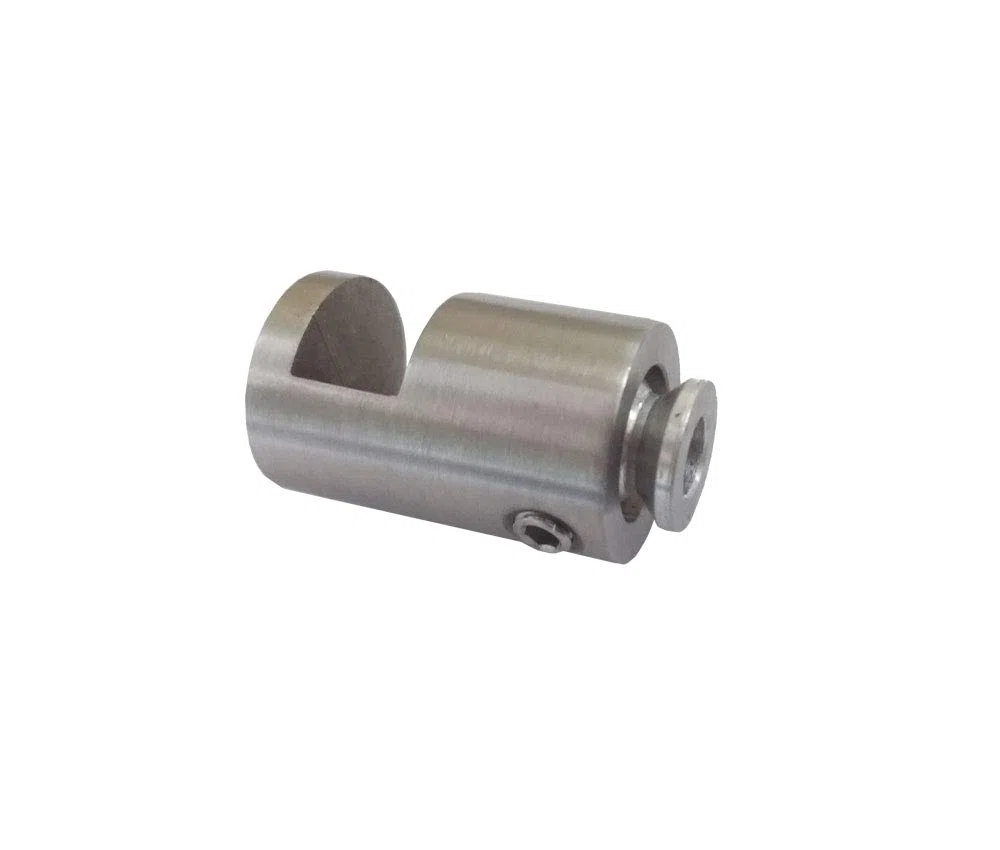 DISTANZIATORI FERMAVETRO IN ACCIAIO INOX AISI 304 SATINATO SET 4 PZ - PER VETRI DA 6 A 8 MM