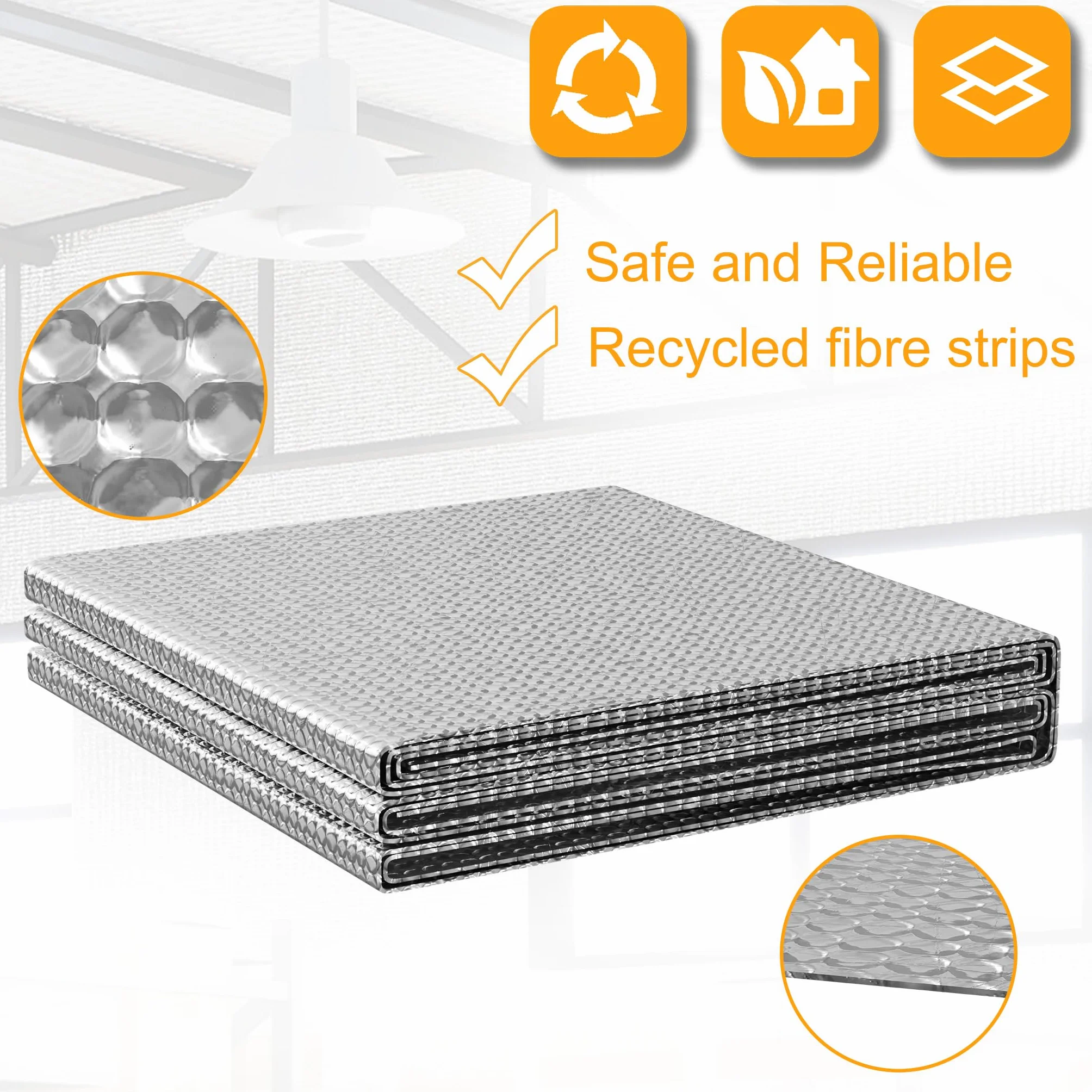YRHome Pellicola isolante isolante per termosifone, pellicola isolante per riscaldamento a casa, protezione dal freddo, isolamento termico per campeggio, piscina, auto (0,6 x 20 m, 12 ㎡)