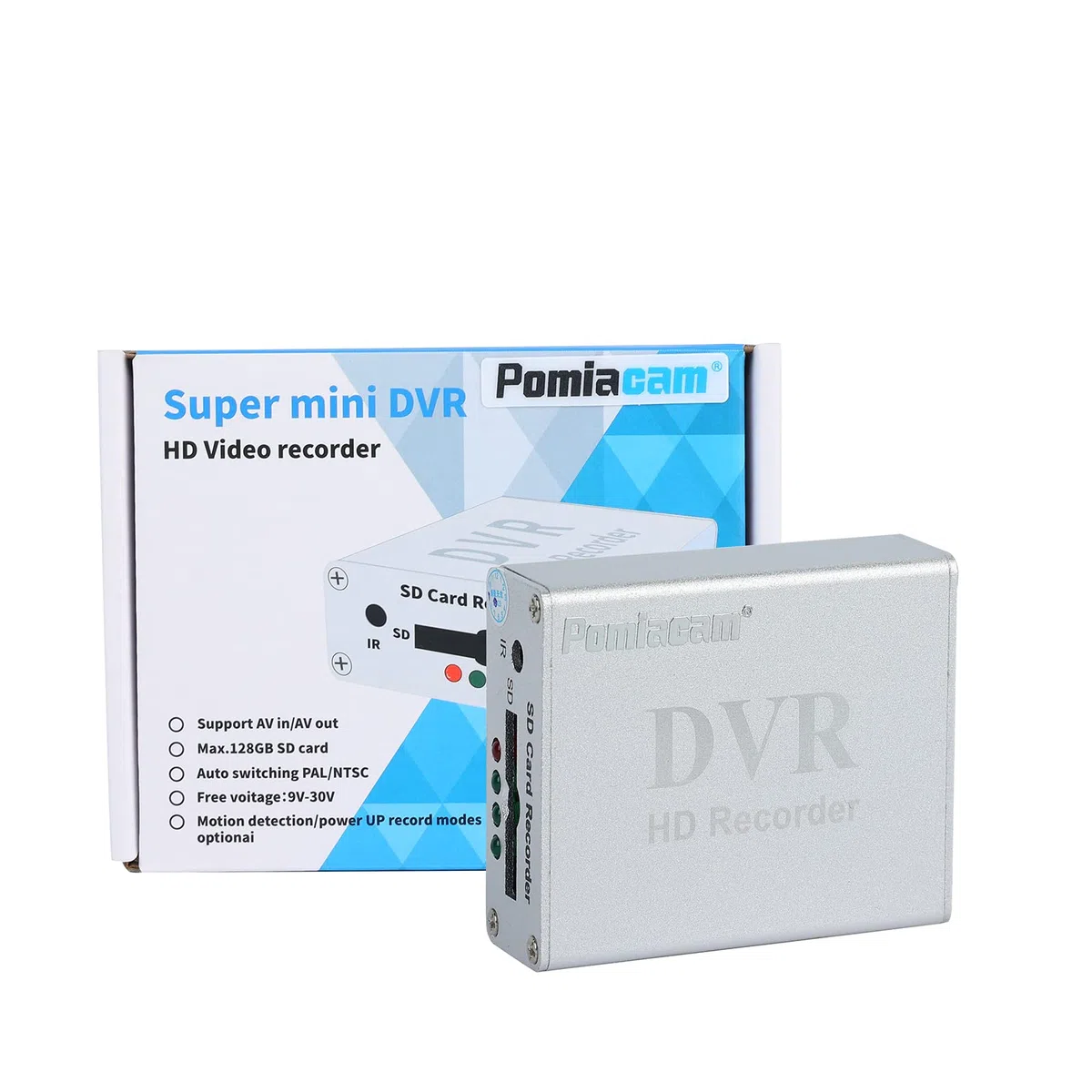 Mini DVR CCTV a 1 canale per videoregistratori con fotocamera digitale in tempo reale per veicoli, schede SD Mini DVR HD a 1 canale D1 Risoluzione H.365 Compressione video per telecamere CVBS Pal NTSC