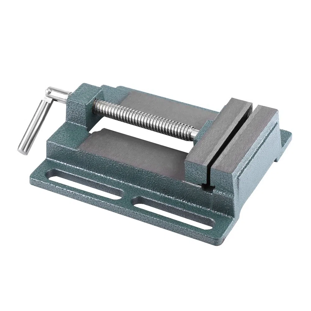 Morsa per trapano a colonna, 2,2 kg, banco lavoro per banco tavolo, morsa con morsetto a pressione per pressa, 18,5 x 16,6 x 2,7 cm