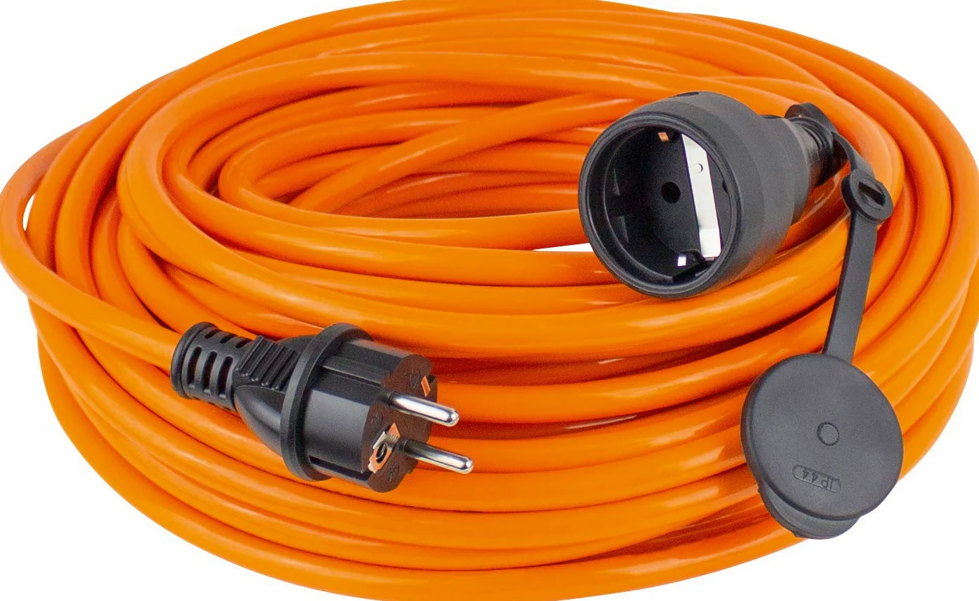 as - Schwabe Cavo corazzato da cantiere, 5 m, robusto cavo corazzato H07BQ-F 3G2,5, spina di protezione e presa con tappo di protezione, cavo di prolunga da 230 V/16 A, IP44, prodotto in Germania,