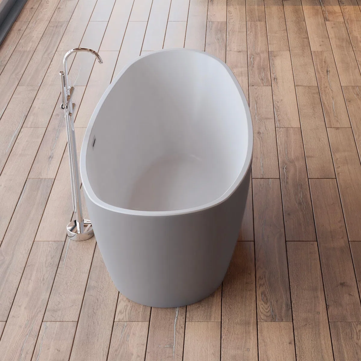 SPALINA NEROON 2.0 Grigia, Vasca freestanding Ovale L 170 x l 80 cm