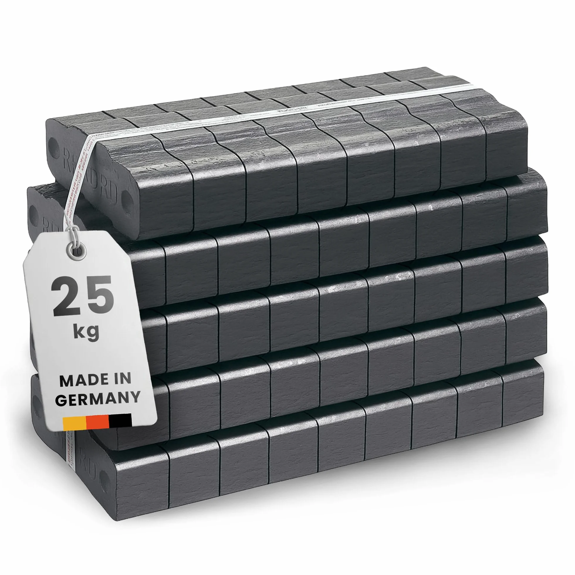 Bricchette di carbone di lignite per camino Rekord, 1 scatola da 25 kg