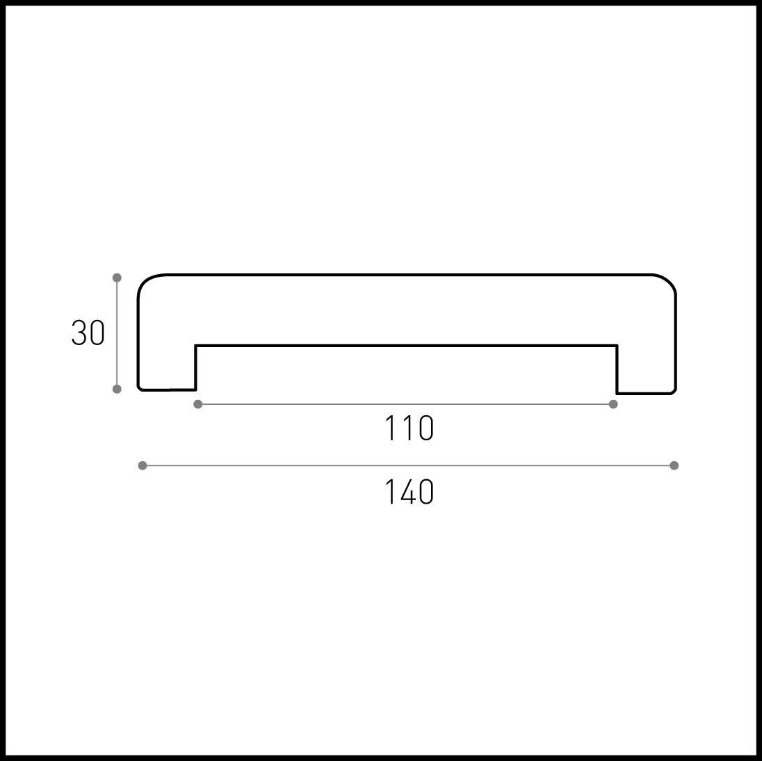 Coprimuretto Massello In Legno Non Verniciato n° 1 mm. 30X140X2500 Per Muro Da mm. 110 (Prezzo Per ml. 2, 5)