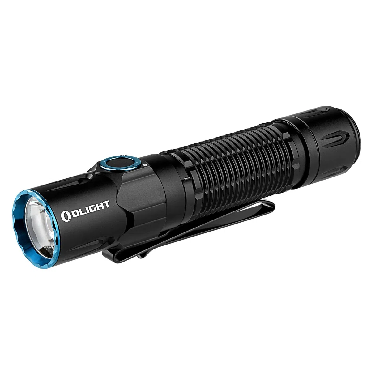 OLIGHT Warrior 3S Potente Torcia Max 2,300 Lumen, 300 Metri, 6 Uscite, 130 ore di Funzionamento Torcia con Doppio Interruttore a Led per Esterni, Forze Dell'ordine (Nero)