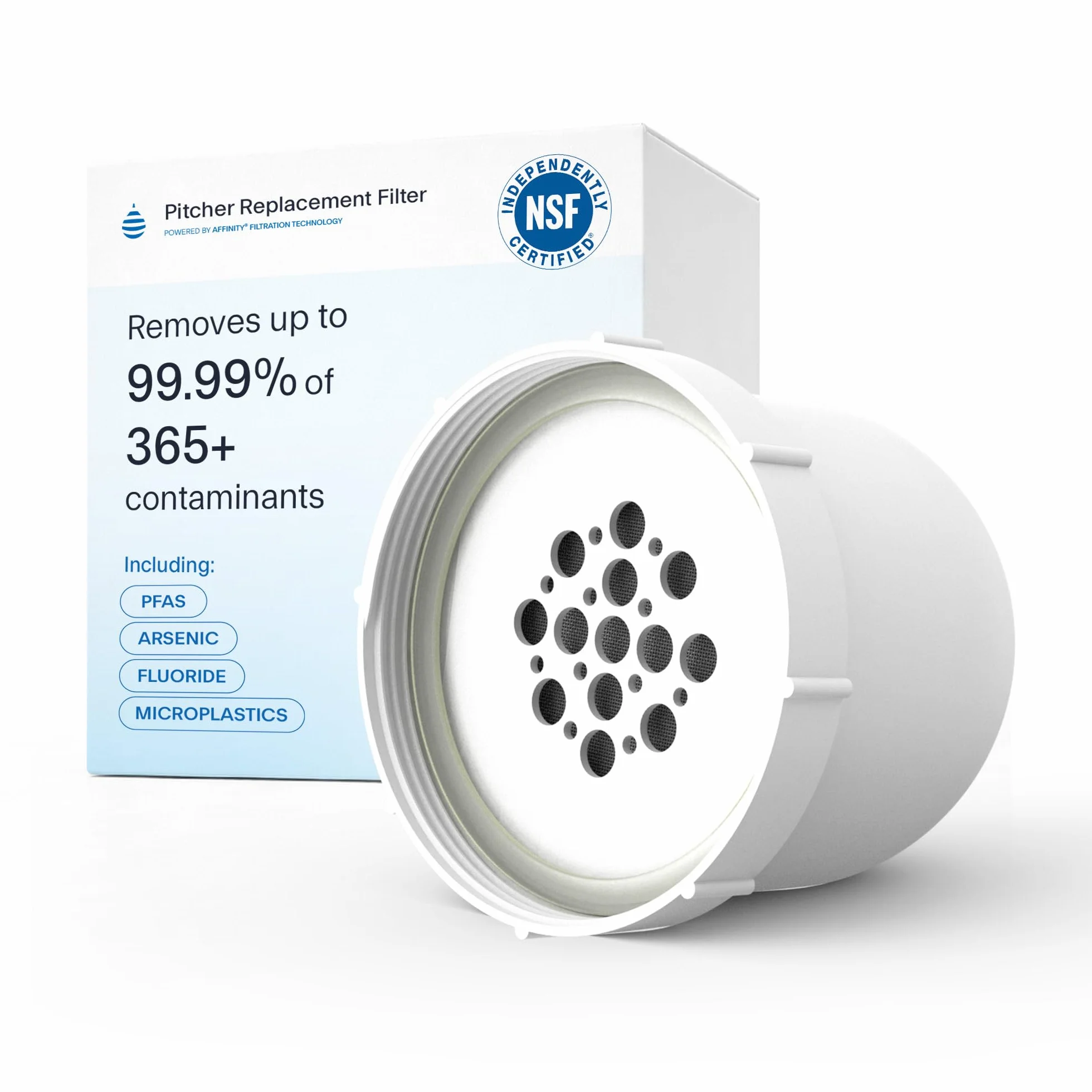 Clearly Filtered Ricambio Filtro, Plastica, Bianco