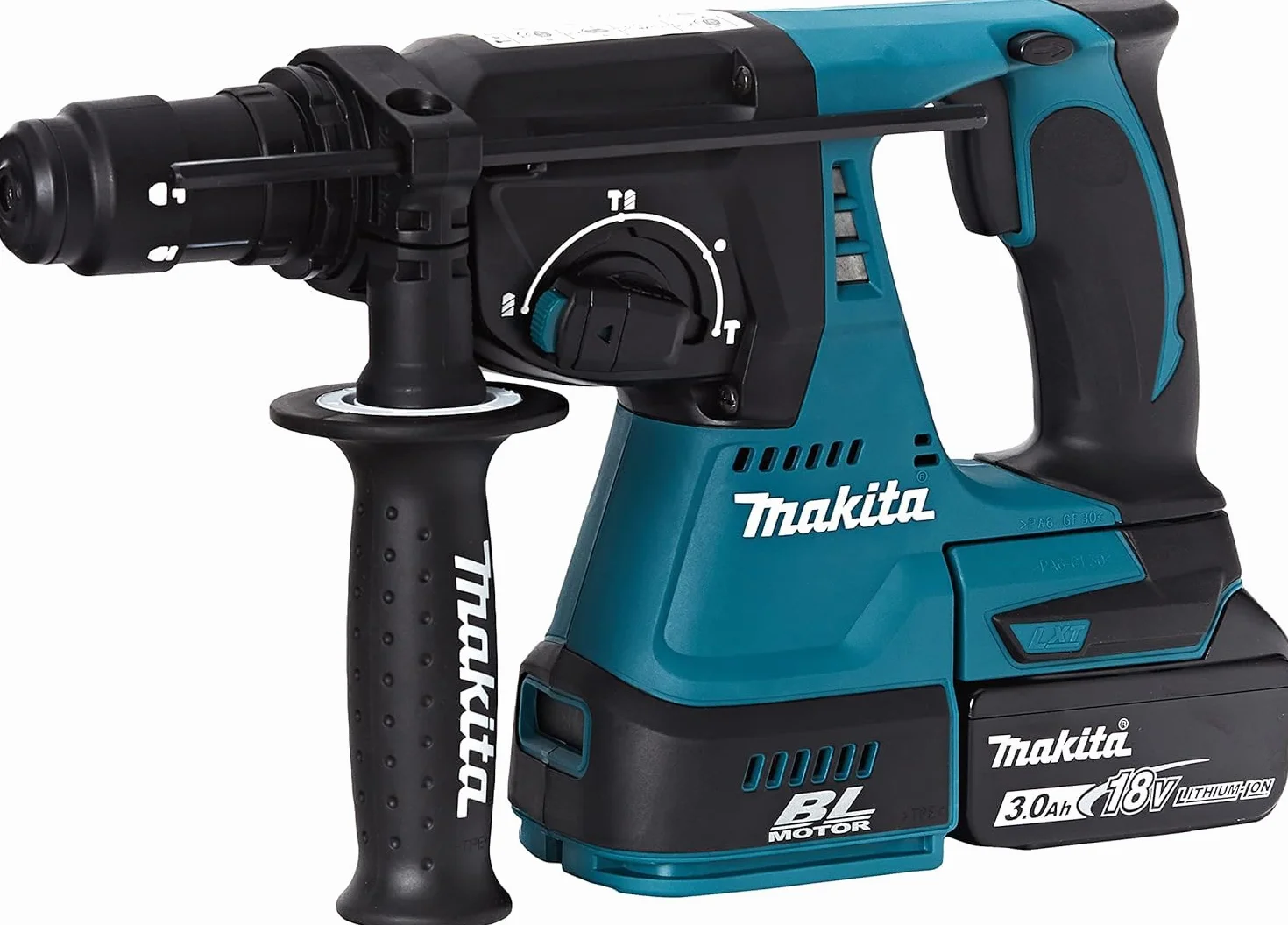 Makita dhr243 - Perforatore senza fili 18 V, 2 x 3,0 Ah, batteria e caricatore in valigetta Makpac - dhr243rfj