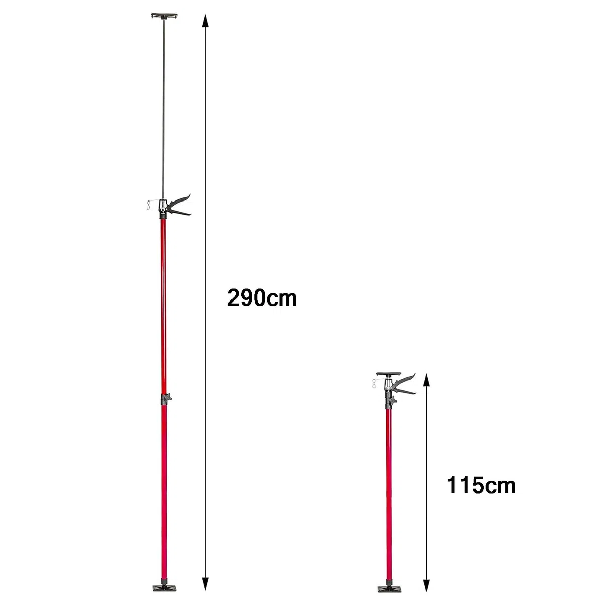 Supporto per montaggio a soffitto, telescopico, per porta, 115-290 cm, blu, rosso, blu 9