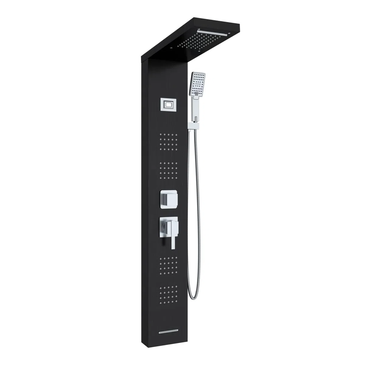 Colonna doccia nera colonna idromassaggio con rubinetto in acciaio inox pannello doccia set doccia sistema doccia bagno
