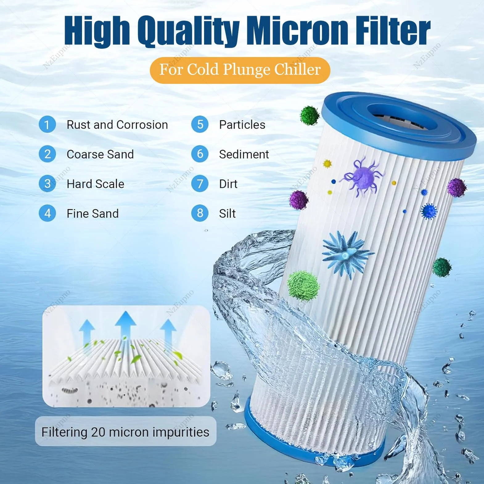 Kit Per Vasca Da Bagno Ghiacciata E Refrigeratore A Immersione, Refrigeratore Per Vasca Da Bagno Ghiacciata Con Filtro E Pompa, Ice Pod Cold Plunge, Refrigeratore Ad Acqua Per Terapia Del Freddo