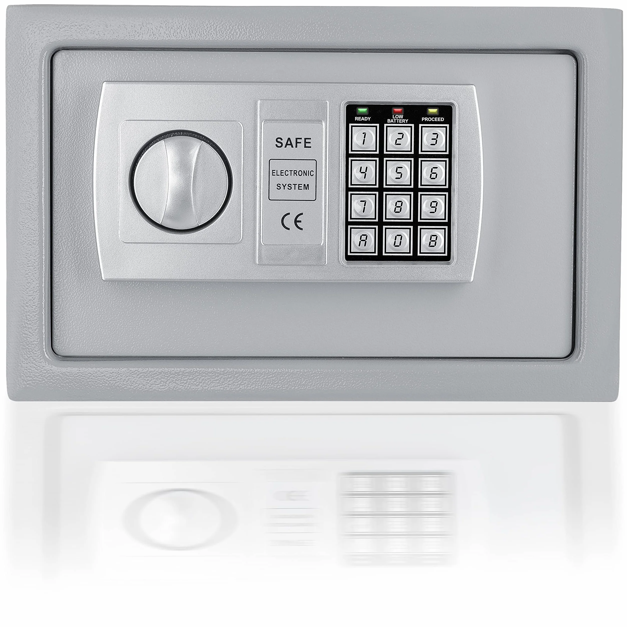KESSER® Cassaforte Safe Serratura a combinazione elettronica 31x20x20 cm Display a LED Cilindri in acciaio, bianco