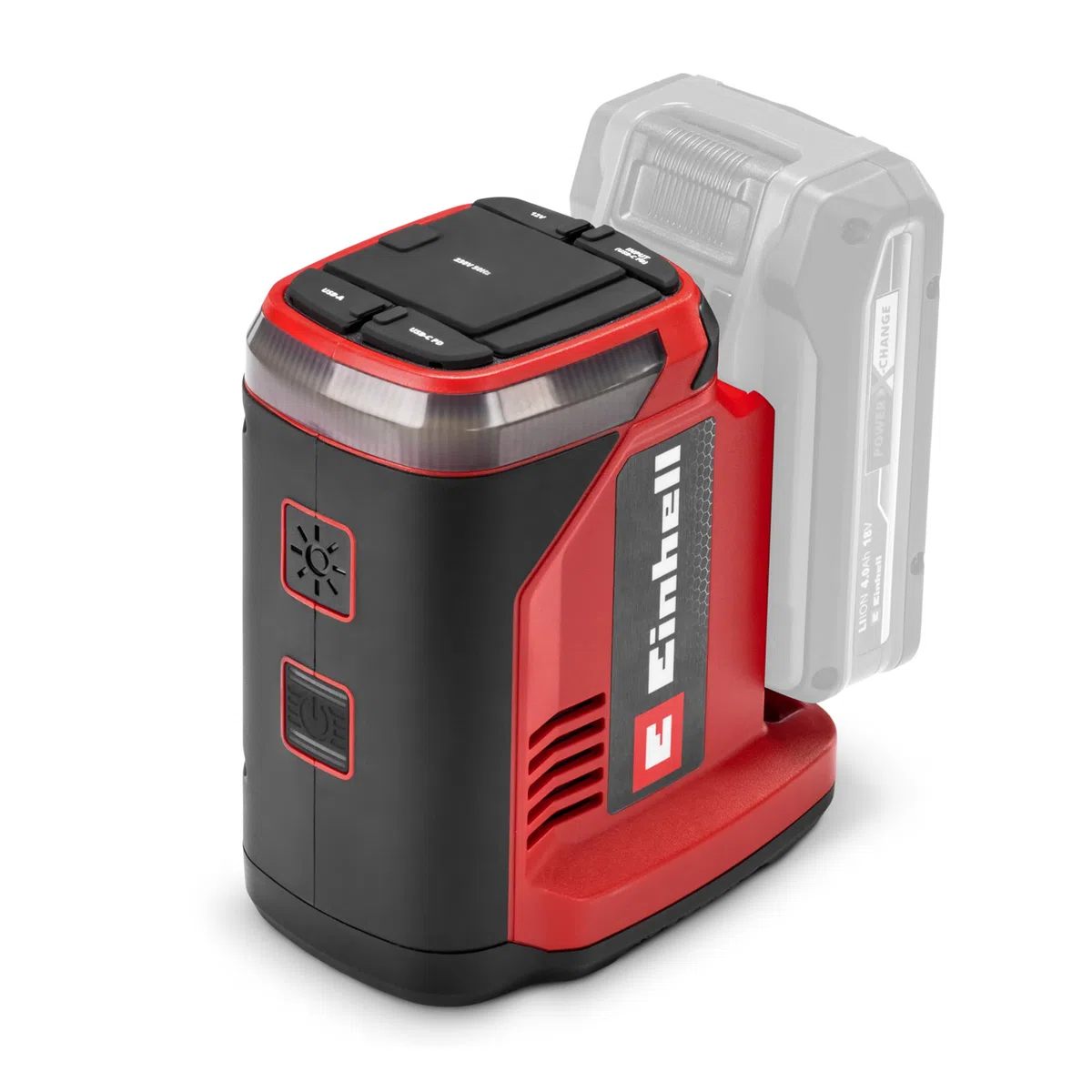 Einhell Stazione di alimentazione a batteria TE-ES 18/150/1 Li-C-Solo Power X-Change (18 V, inverter, collegamento 230 V e 12 V, collegamento USB-A e USB-C-PD, funzione di ricarica, senza batteria)