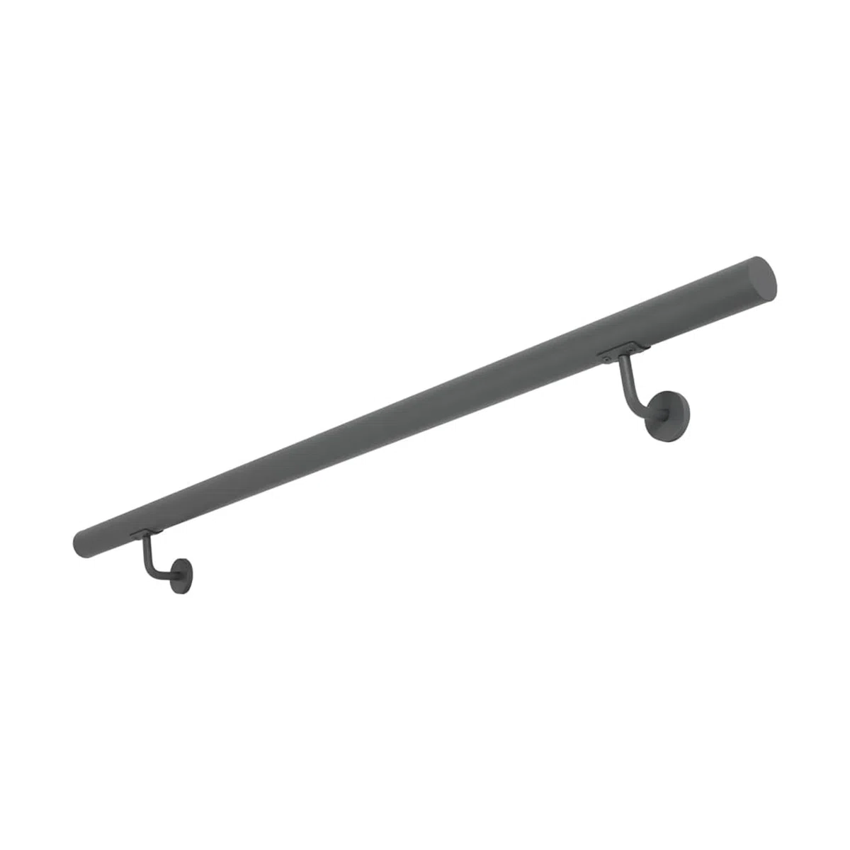 Corrimano in Acciaio Inox 50-200 cm ringhiera corrimano a Muro per Scale in Tubo di Acciaio Inox Set Completo Antracite, Lunghezza:180 cm