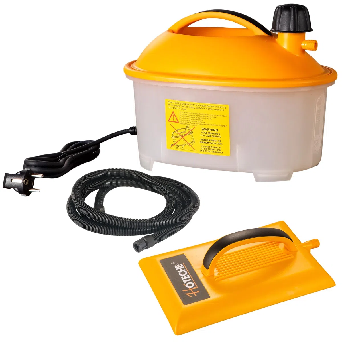 Hoteche Estrattore di carta da parati a vapore da 2000 W, efficiente rimozione della carta da parati con serbatoio dell'acqua da 4,5 l, tubo da 3 m e accessori, dispositivo a vapore ecologico per