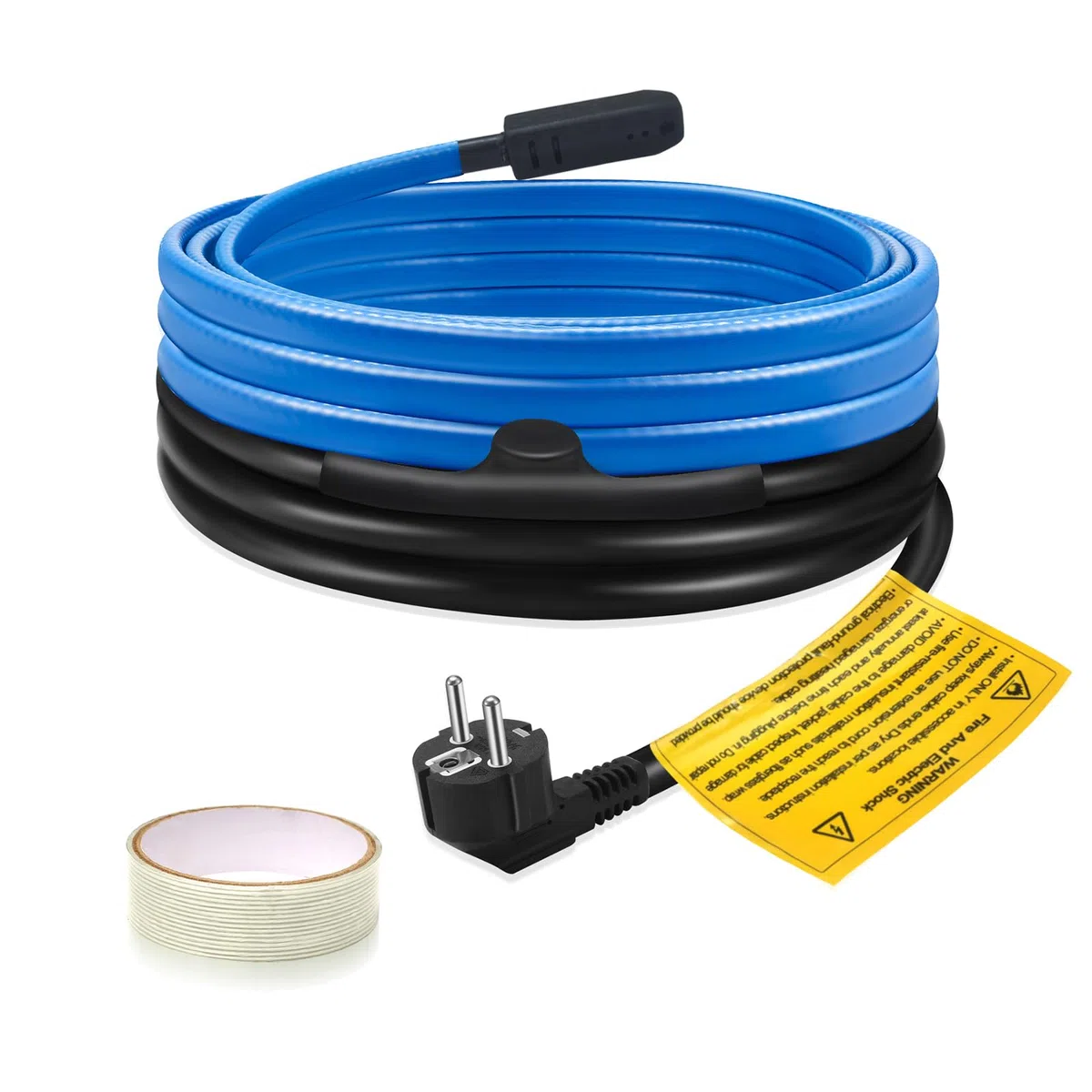 Cavi Termici per Tubi, Ci-Fotto Cavo di Riscaldamento Autoregolante con Termostato Incorporato per Protezione di Tubi Dell'acqua, Tubi di Casa in Metallo/Plastica, Abbeveratoi per Pascoli (3M, 17W/M)