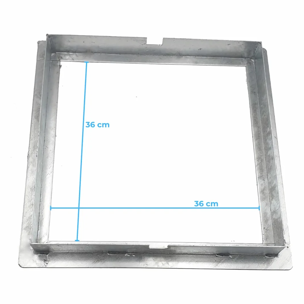 EINSIDE Sigillo zincato pesante porta pavimenti, Chiusino zincato botola a scomparsa altezza 5 cm, 40 x 40 cm