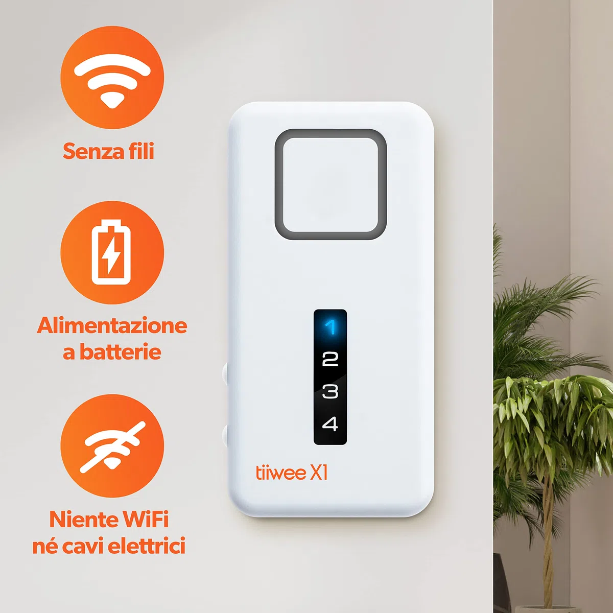 tiiwee Sistema di Allarme per Porte e Finestre - Sistema di Sicurezza con Potente Sirena, 2 Sensori per Porte e Finestre e 2 Telecomandi - Protezione Antieffrazione Casa, Appartamento, Garage